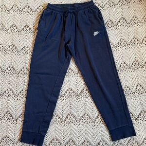 Nike Women’s Dark Navy Blue Sweatpants Pockets And Drawstring Size Small Comfort